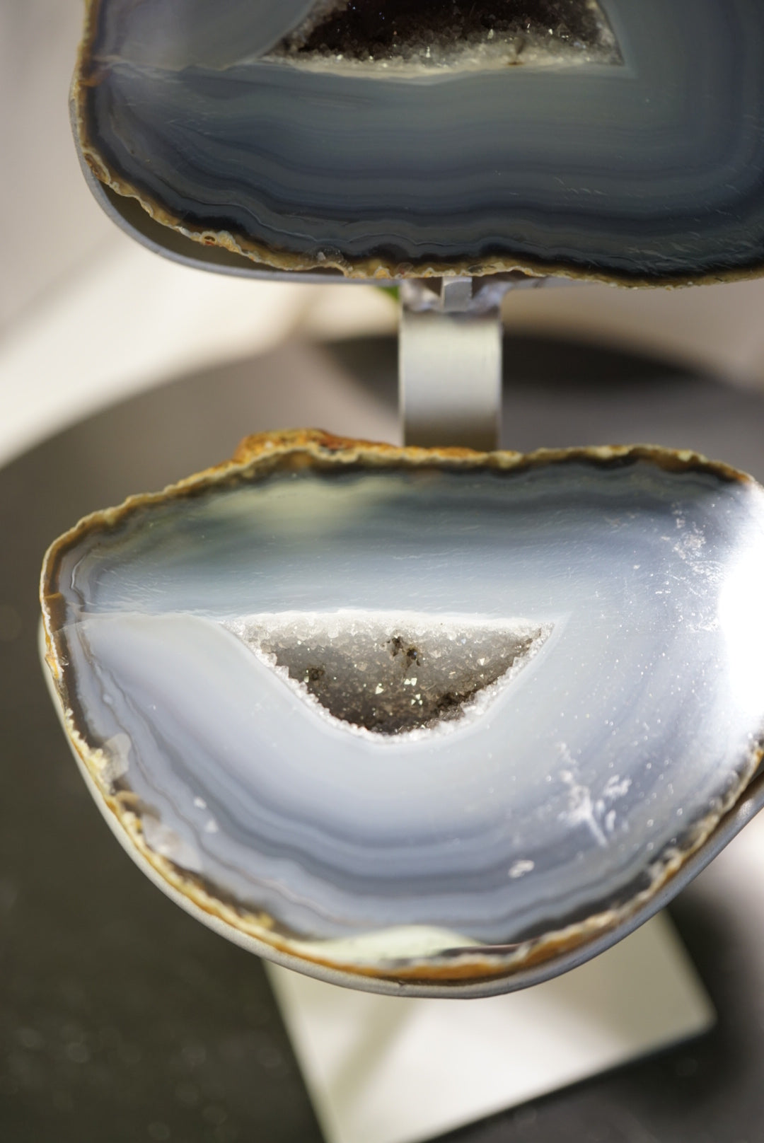 巴西藍紋瑪瑙聚寶盆 Brazil Blue Agate Jewellery box - ART OF GEM