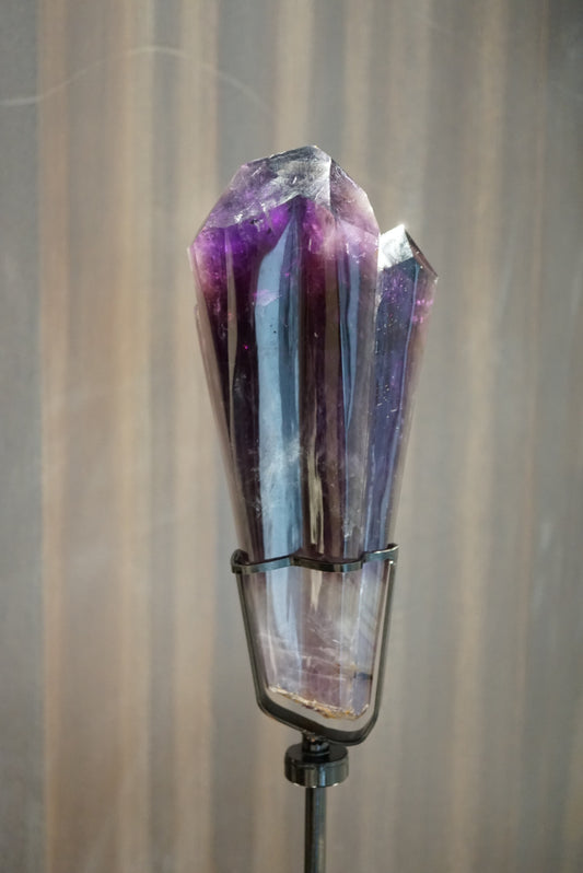 3頭極濃色巴西紫晶權杖 (可旋轉底座) - ART OF GEM