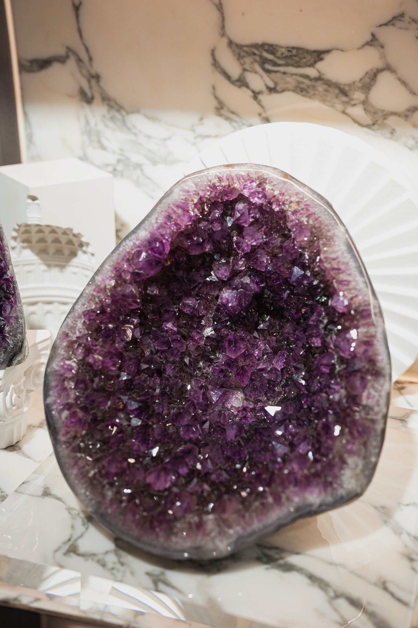 收藏級7KG巴西紫鈦晶洞Brazil Amethyst Rutiled Quartz Geode - ART OF GEM