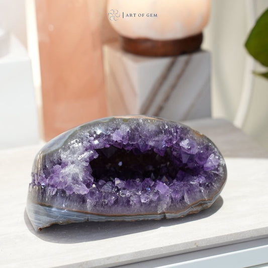 巴西瑪瑙紫晶洞 - ART OF GEM