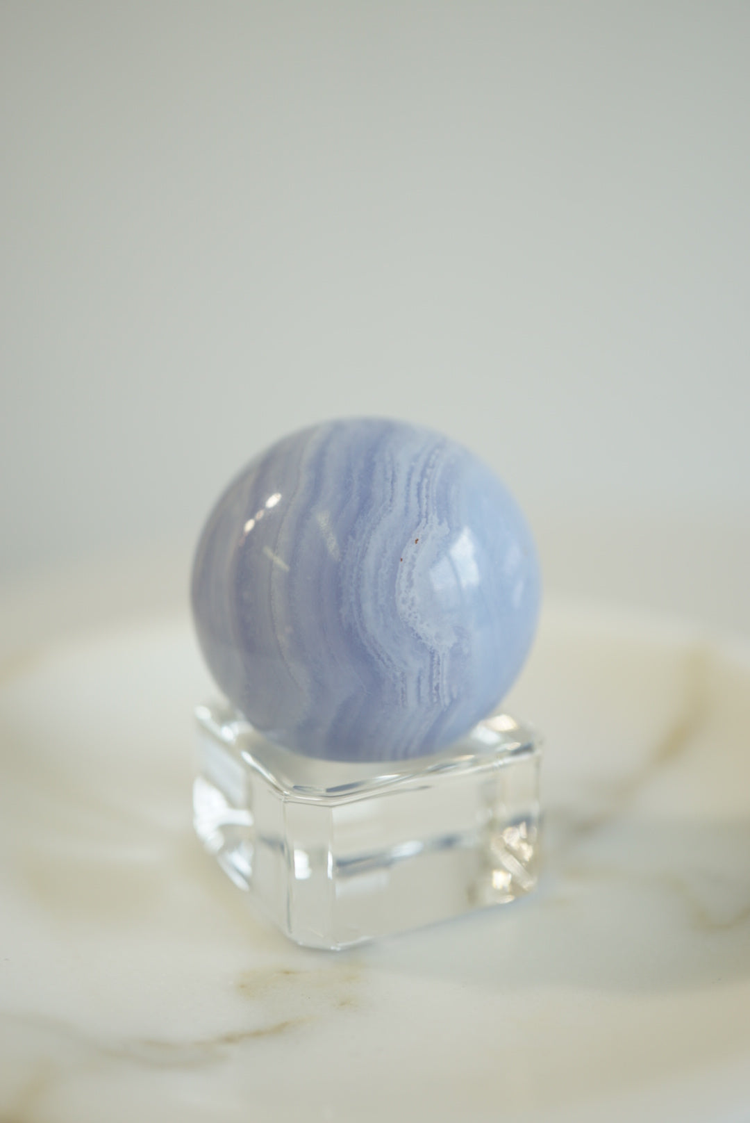 藍紋瑪瑙球 Blue Lace Agate Sphere - ART OF GEM