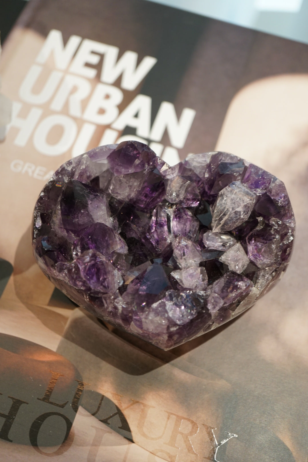 巴西紫晶心 Brazil Amethyst heart - ART OF GEM