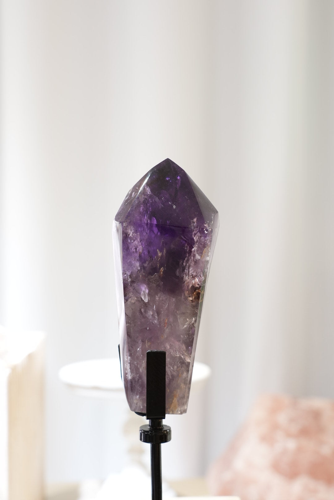 極濃色巴西雙生紫晶權杖 (可旋轉底座) - ART OF GEM