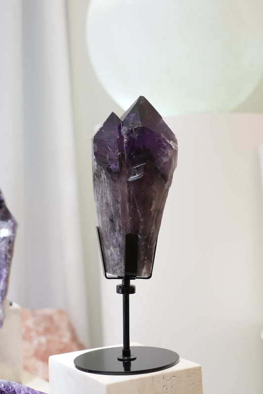 巴西雙生紫晶權杖B(配旋轉底座) - ART OF GEM