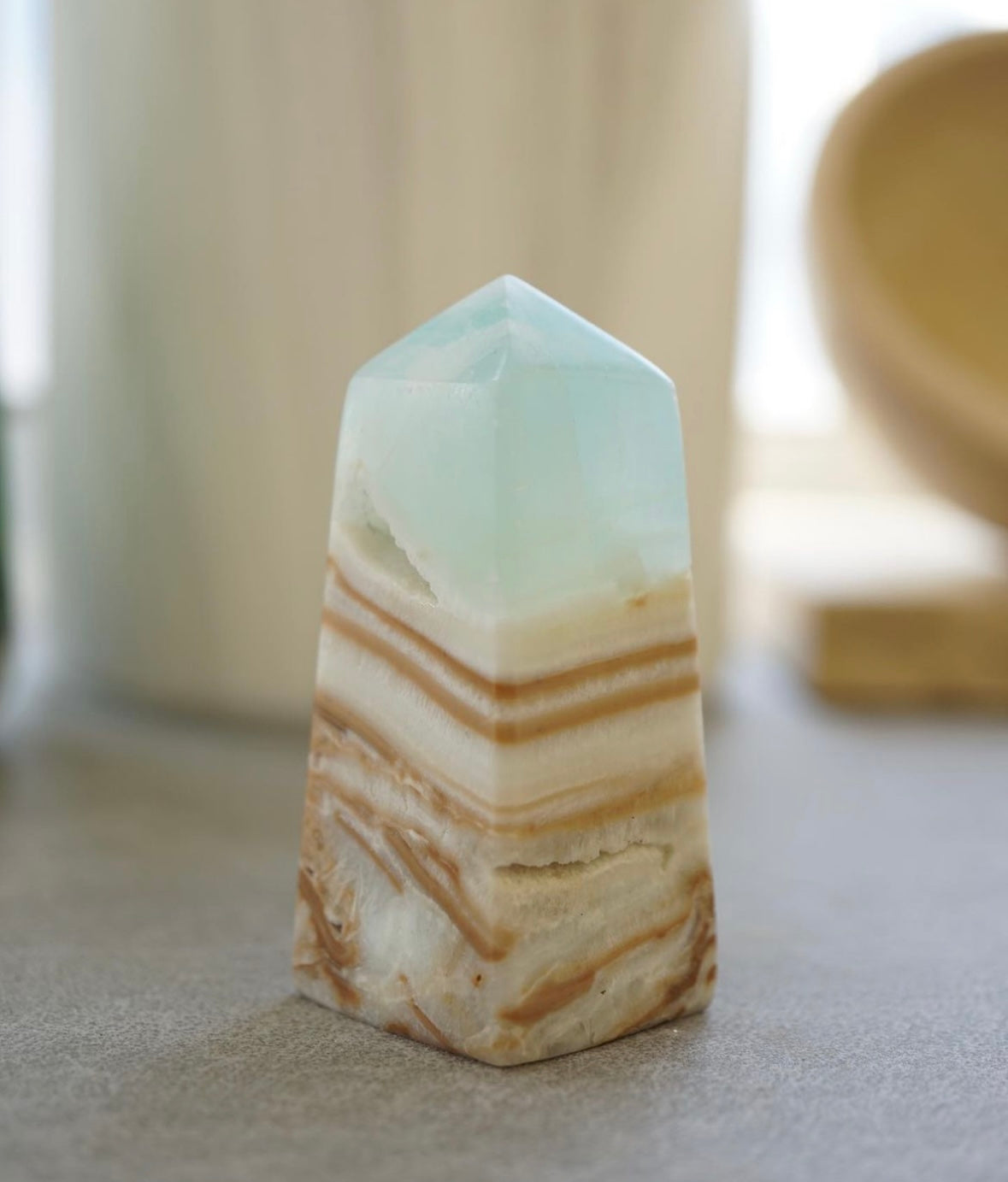 藍加勒比方解石柱 Blue Caribbean Calcite Tower - ART OF GEM