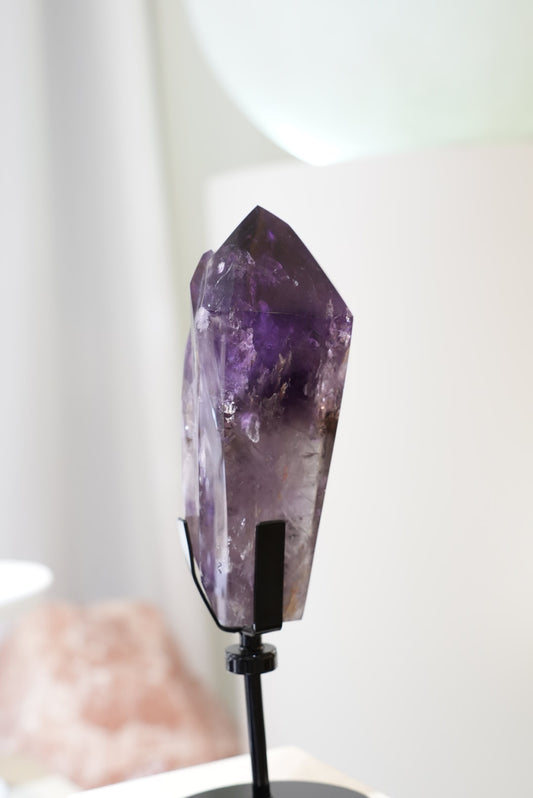 極濃色巴西雙生紫晶權杖 (可旋轉底座) - ART OF GEM