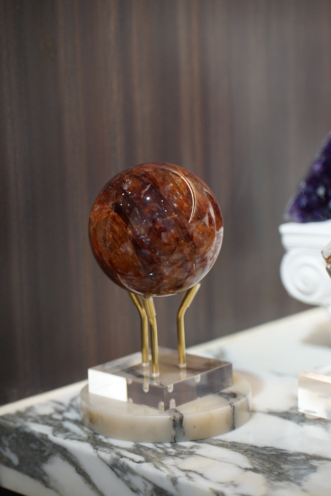 紅膠花球Fire Quartz/Hematoid Quartz Sphere - ART OF GEM
