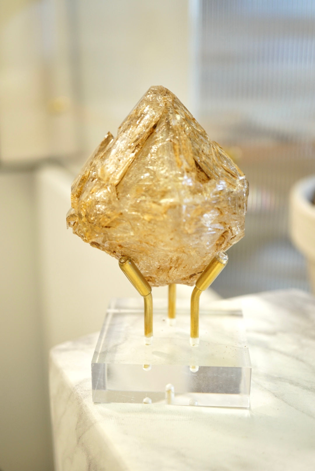 巴基斯坦鑽石形黃泥骸骨水晶 Pakistan Fenster Quartz - ART OF GEM