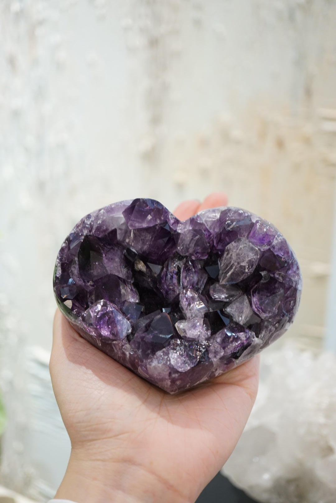 巴西紫晶心 Brazil Amethyst heart - ART OF GEM