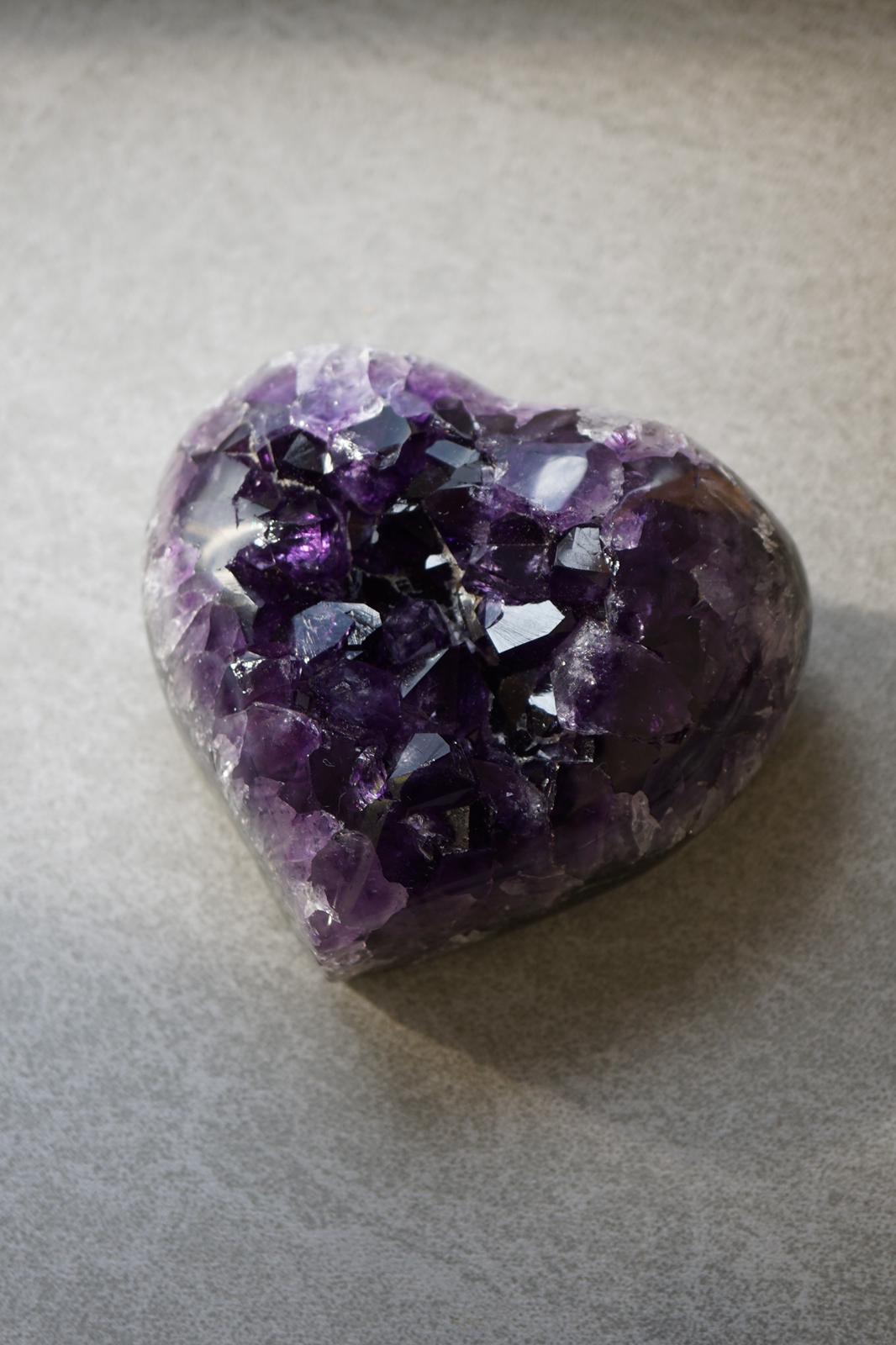烏拉圭頂級帝王紫紫晶心心 - ART OF GEM