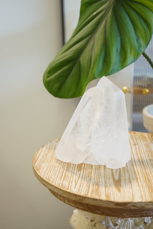 巴西雙生白水晶簇 - ART OF GEM