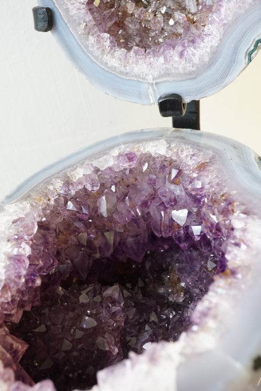 收藏級巴西全瑪瑙拋光紫鈦晶聚寶盤 - ART OF GEM