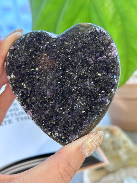 烏拉圭帝王紫紫晶心心 - ART OF GEM