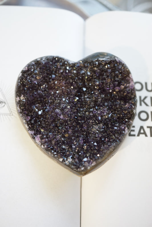 烏拉圭帝王紫紫晶心心 - ART OF GEM