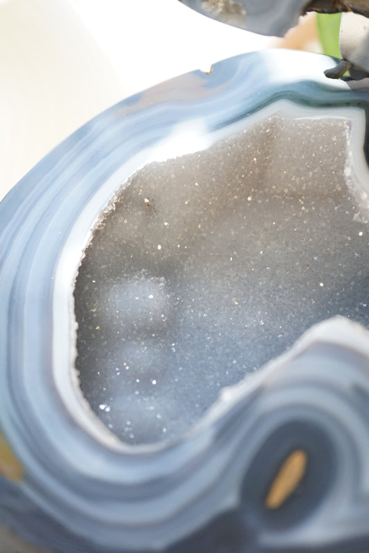 巴西藍紋瑪瑙聚寶盆 - ART OF GEM