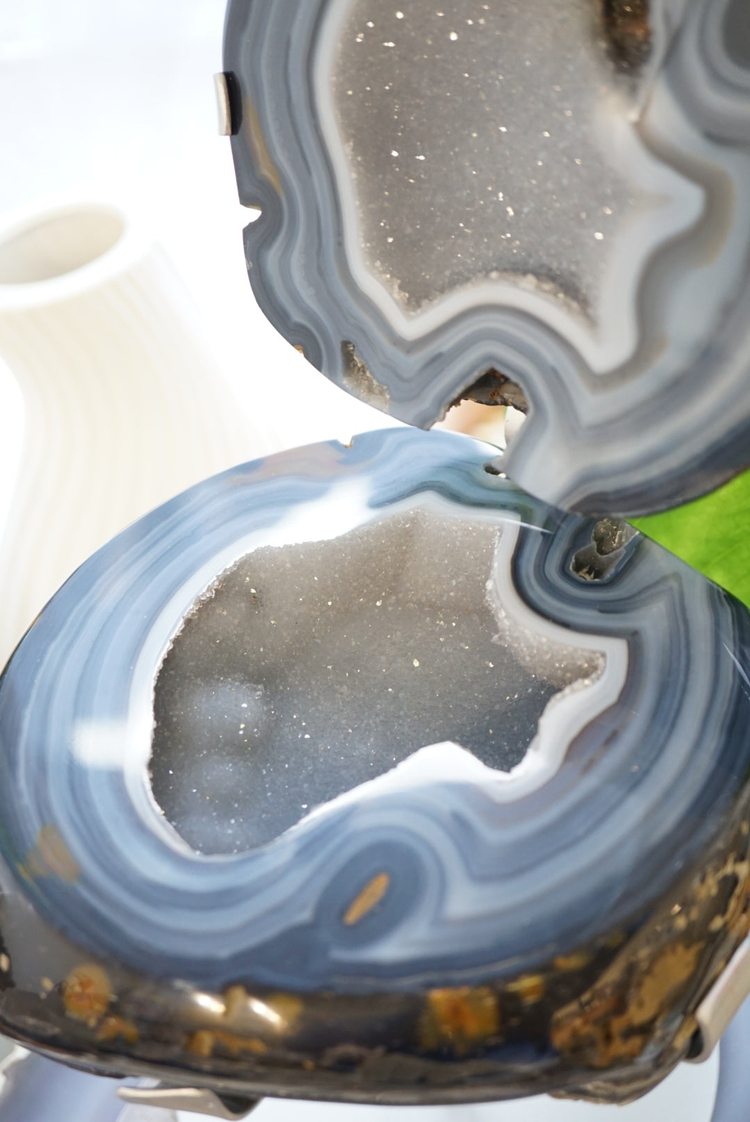 巴西藍紋瑪瑙聚寶盆 - ART OF GEM