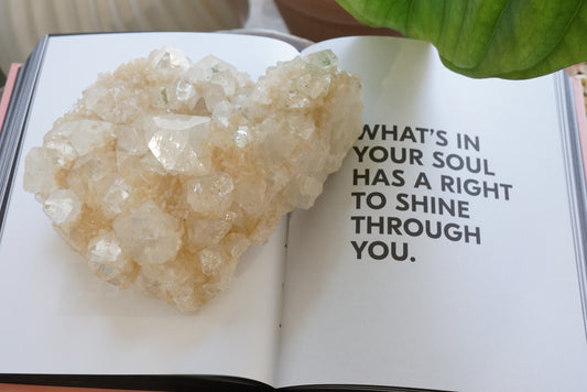 優質 印度鑽石魚眼晶簇共生沸石 - ART OF GEM