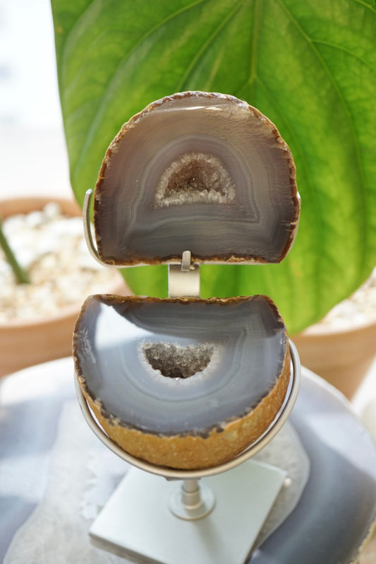 巴西藍紋瑪瑙聚寶盆 - ART OF GEM