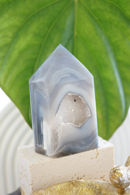 巴西藍瑪瑙柱 - ART OF GEM