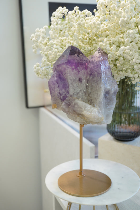 罕見玻利維也雙生紫黃晶簇 - ART OF GEM