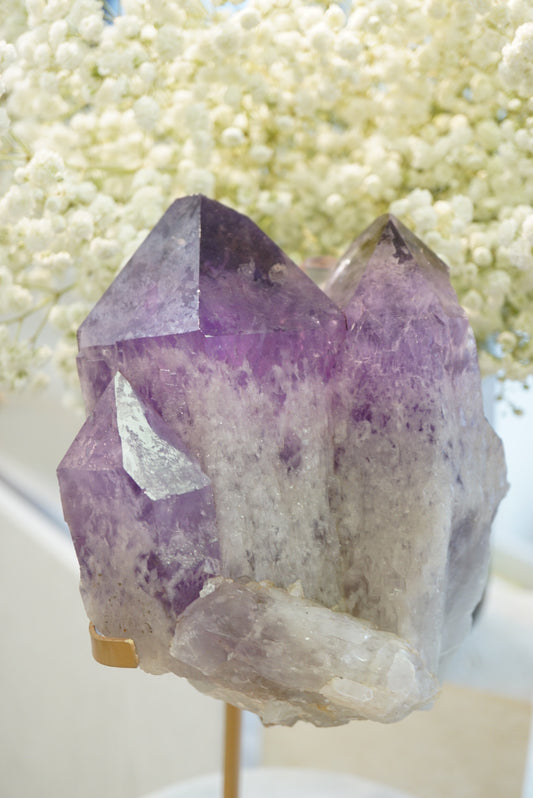 罕見玻利維也雙生紫黃晶簇 - ART OF GEM