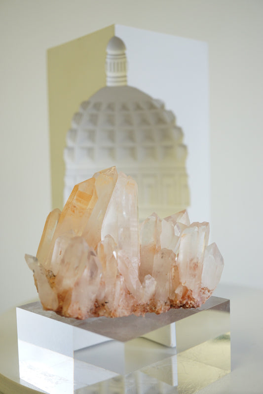 巴西粉色白水晶簇 - ART OF GEM