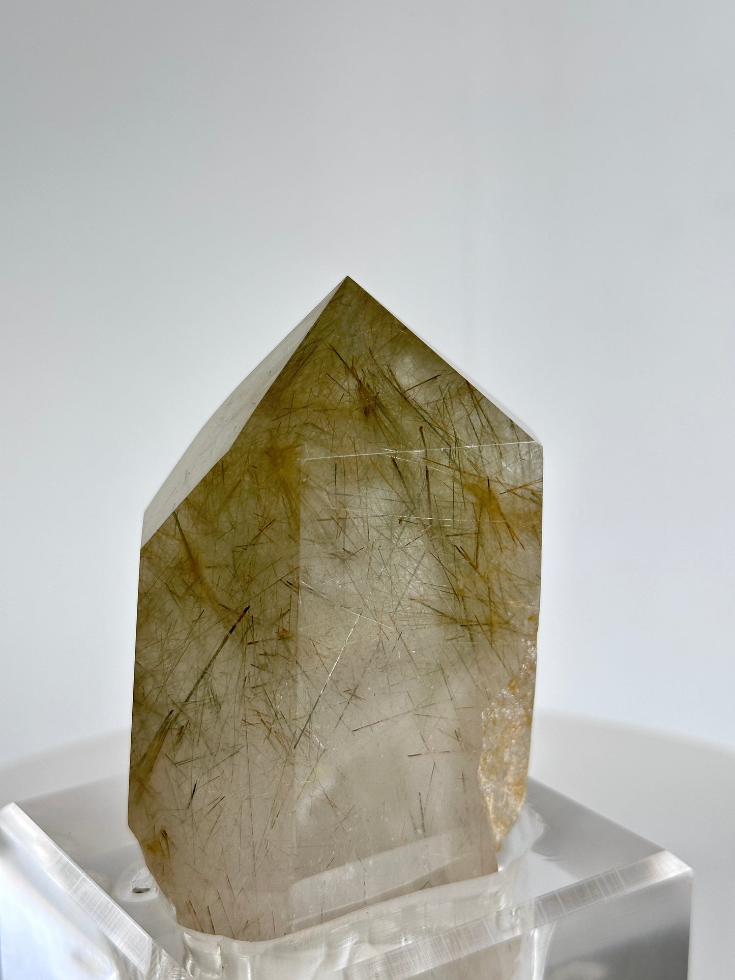 金髮綠髮晶柱 (連座) - ART OF GEM