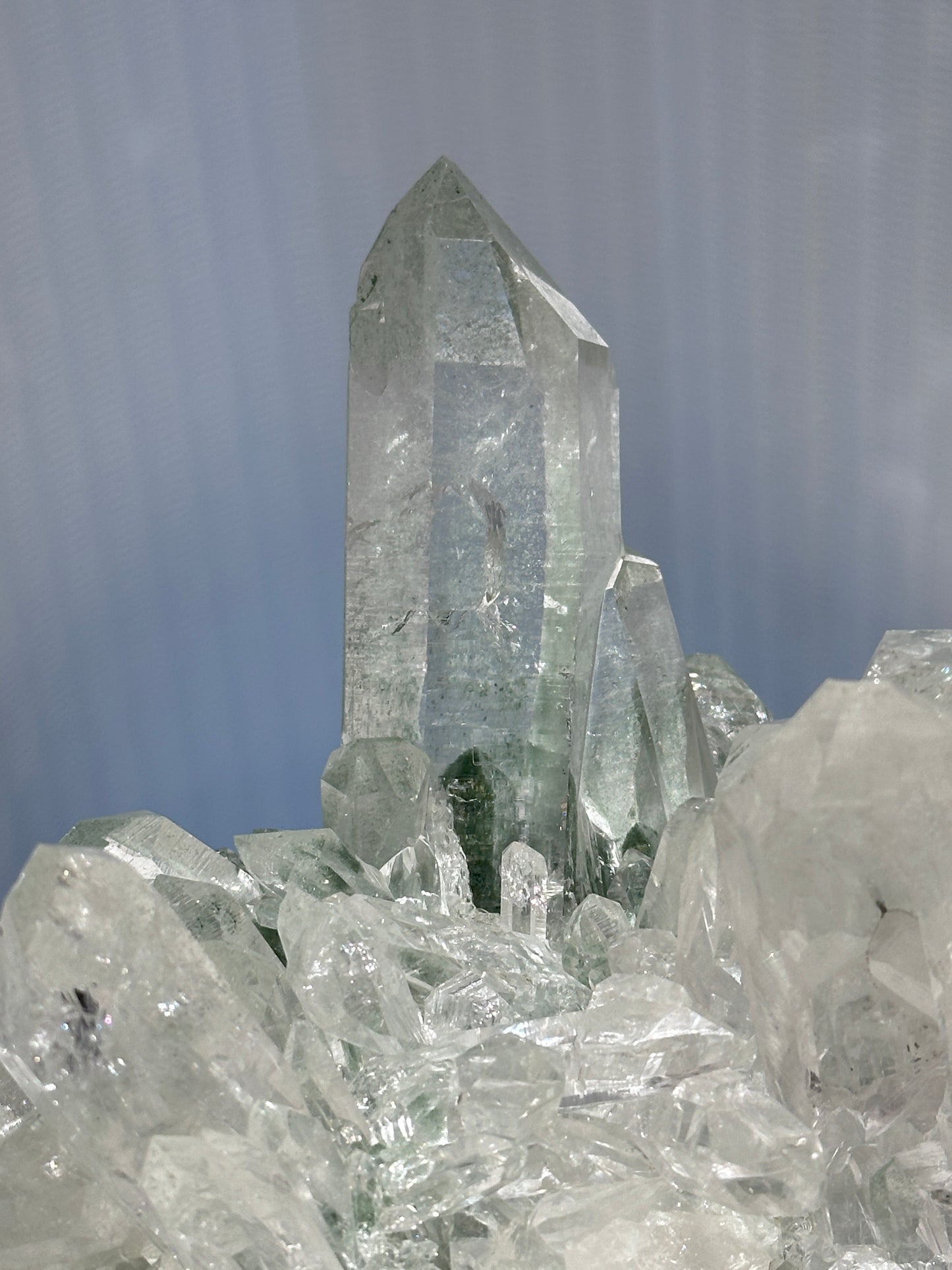 博物館收藏級印度喜馬拉雅綠幽靈白水晶簇 - ART OF GEM