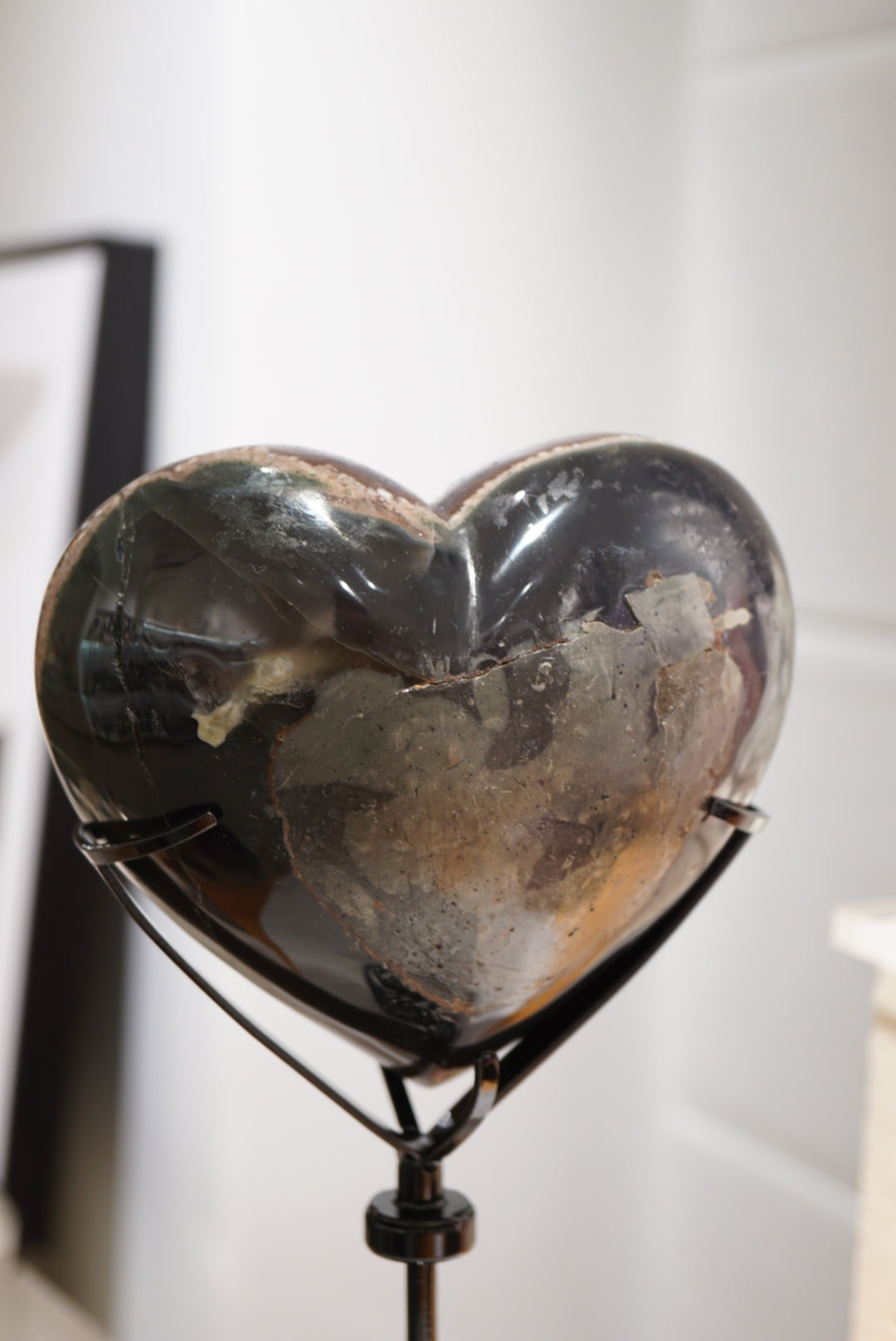 烏拉圭頂級帝王紫紫晶心心 (旋轉底座) - ART OF GEM