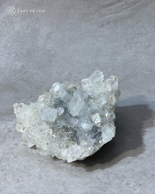 優質印度鑽石大牙魚眼晶簇 - ART OF GEM