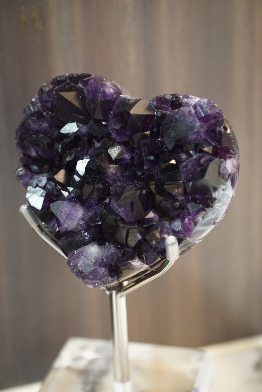頂級烏拉圭帝王紫大晶牙紫水晶心心 - ART OF GEM
