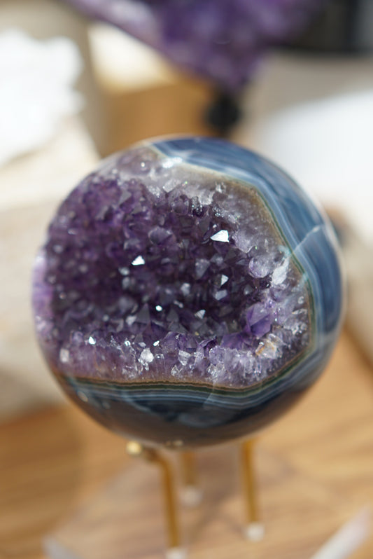 巴西瑪瑙紫晶球 - ART OF GEM