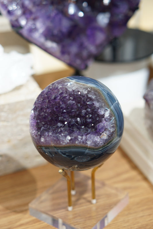 巴西瑪瑙紫晶球 - ART OF GEM