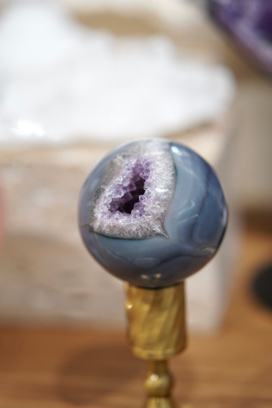 巴西瑪瑙紫晶球 - ART OF GEM