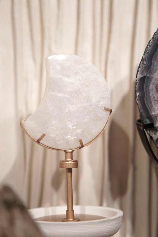 印度藍光月亮石 (連旋轉底座) - ART OF GEM