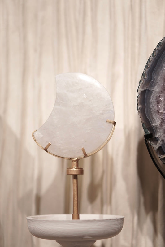 印度藍光月亮石 (連旋轉底座) - ART OF GEM