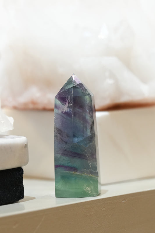 紫藍綠螢石柱 - ART OF GEM