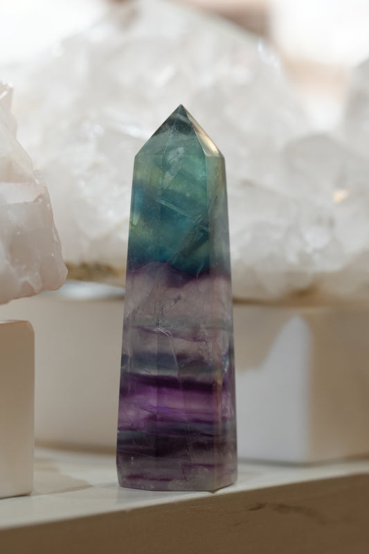 紫藍綠螢石柱 - ART OF GEM