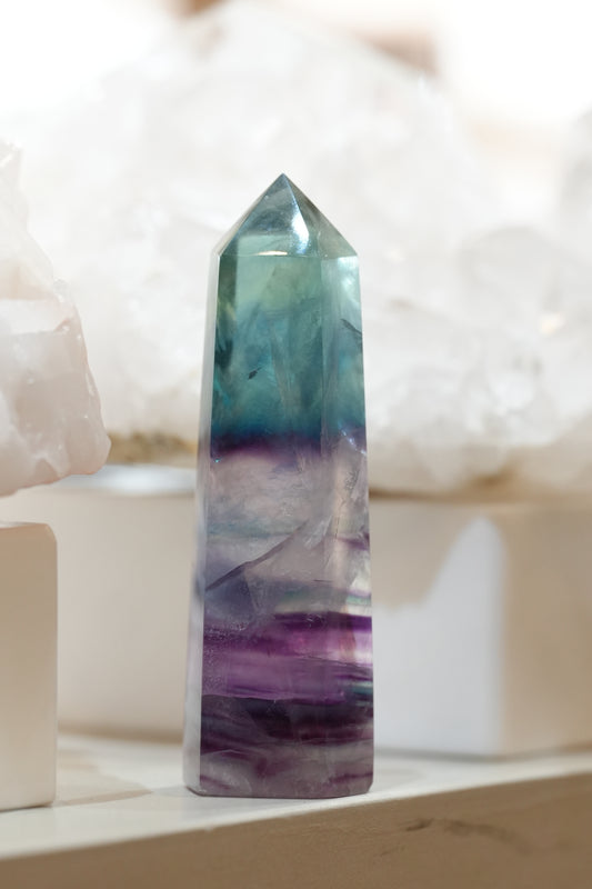 紫藍綠螢石柱 - ART OF GEM