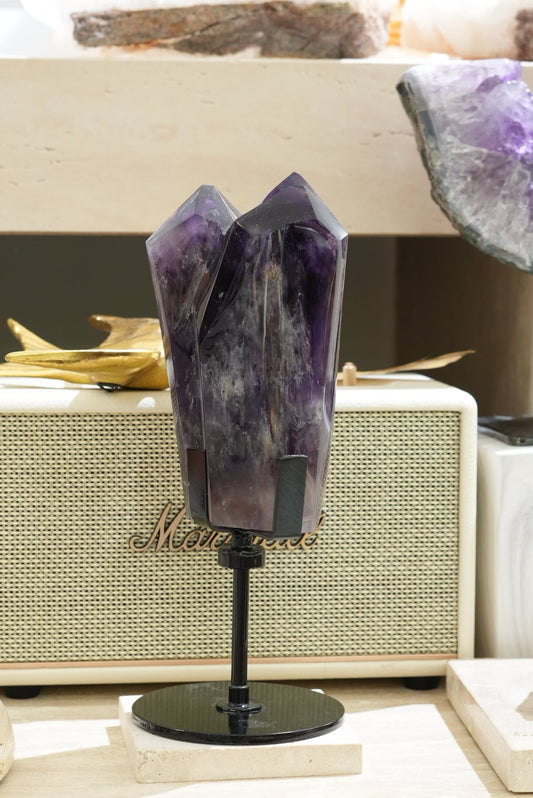 極濃色巴西紫晶權杖 (可旋轉底座) - ART OF GEM