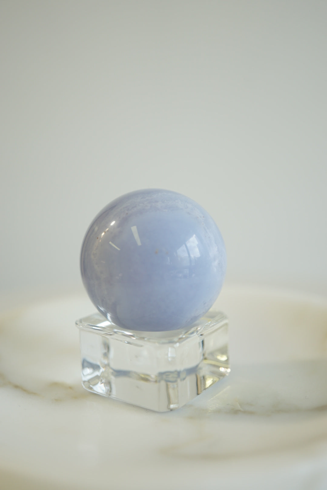 藍紋瑪瑙球 Blue Lace Agate Sphere - ART OF GEM