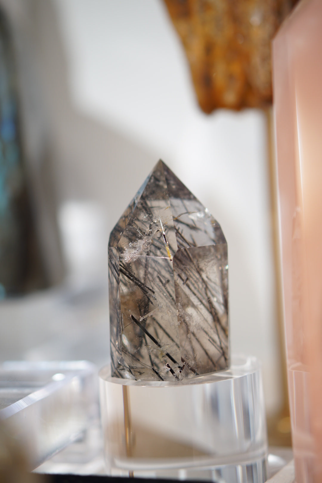 黑髮晶柱 Black Rutilated Quartz Tower - ART OF GEM