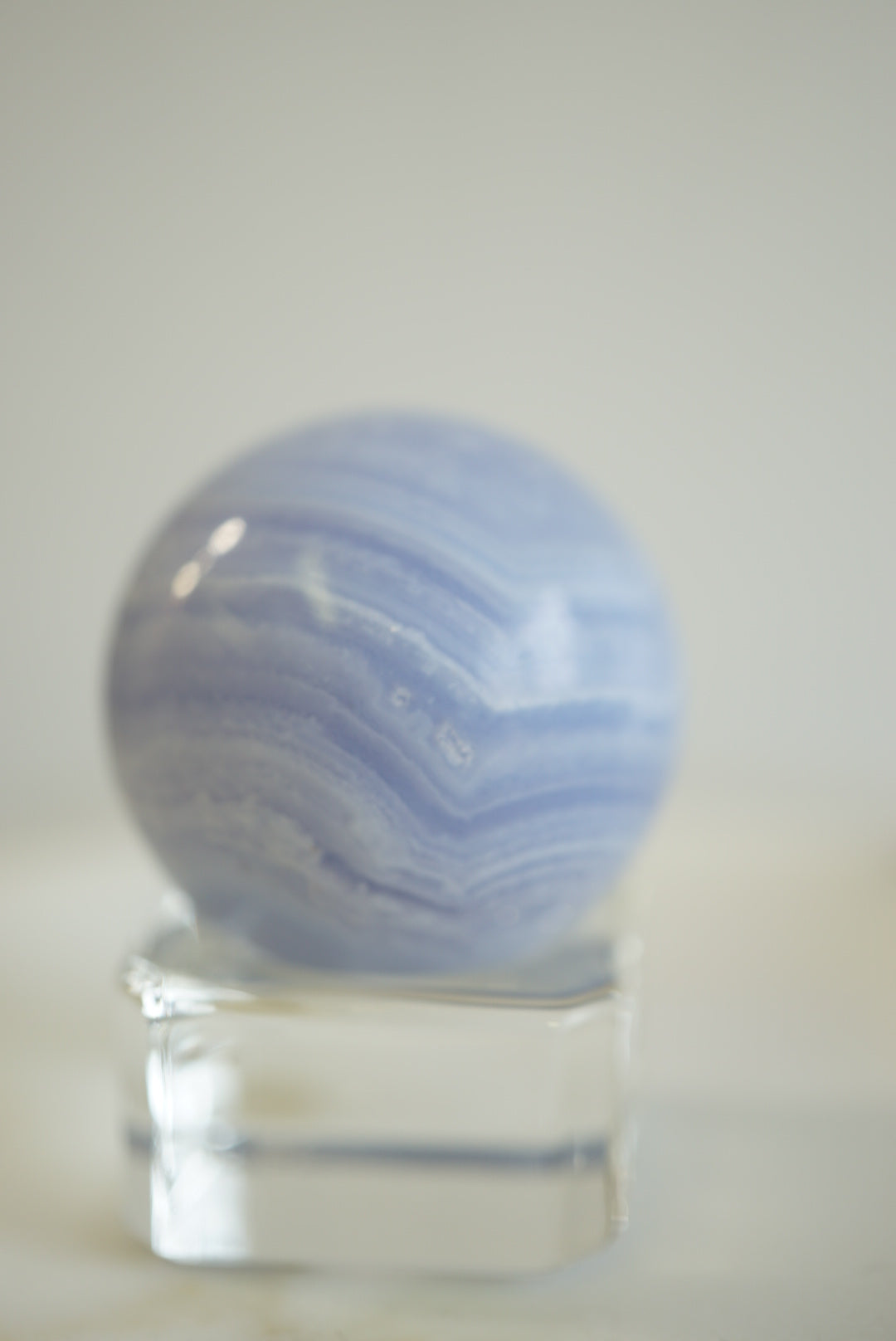 藍紋瑪瑙球 Blue Lace Agate Sphere - ART OF GEM