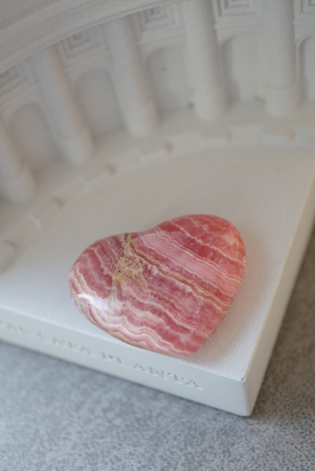 阿根廷紅紋石心心 Rhodochrosite heart - ART OF GEM