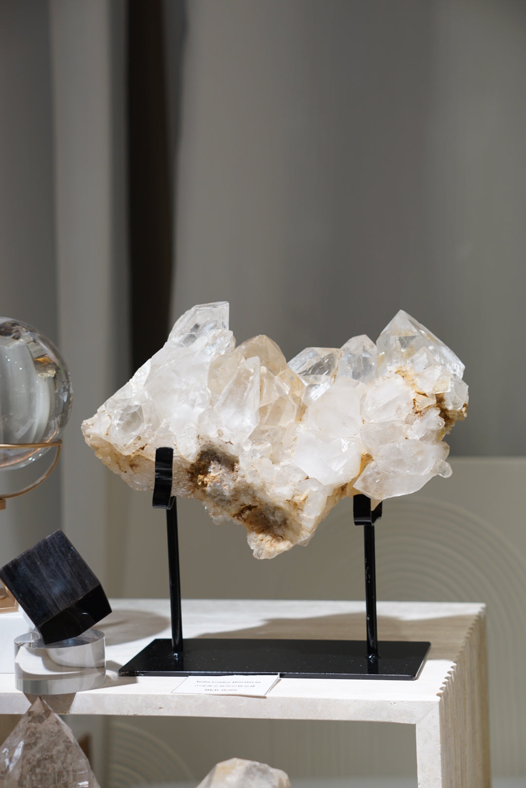 3KG 收藏級印度黃金喜馬拉雅水晶簇 Golden India Himalayan White Quartz Cluster - ART OF GEM