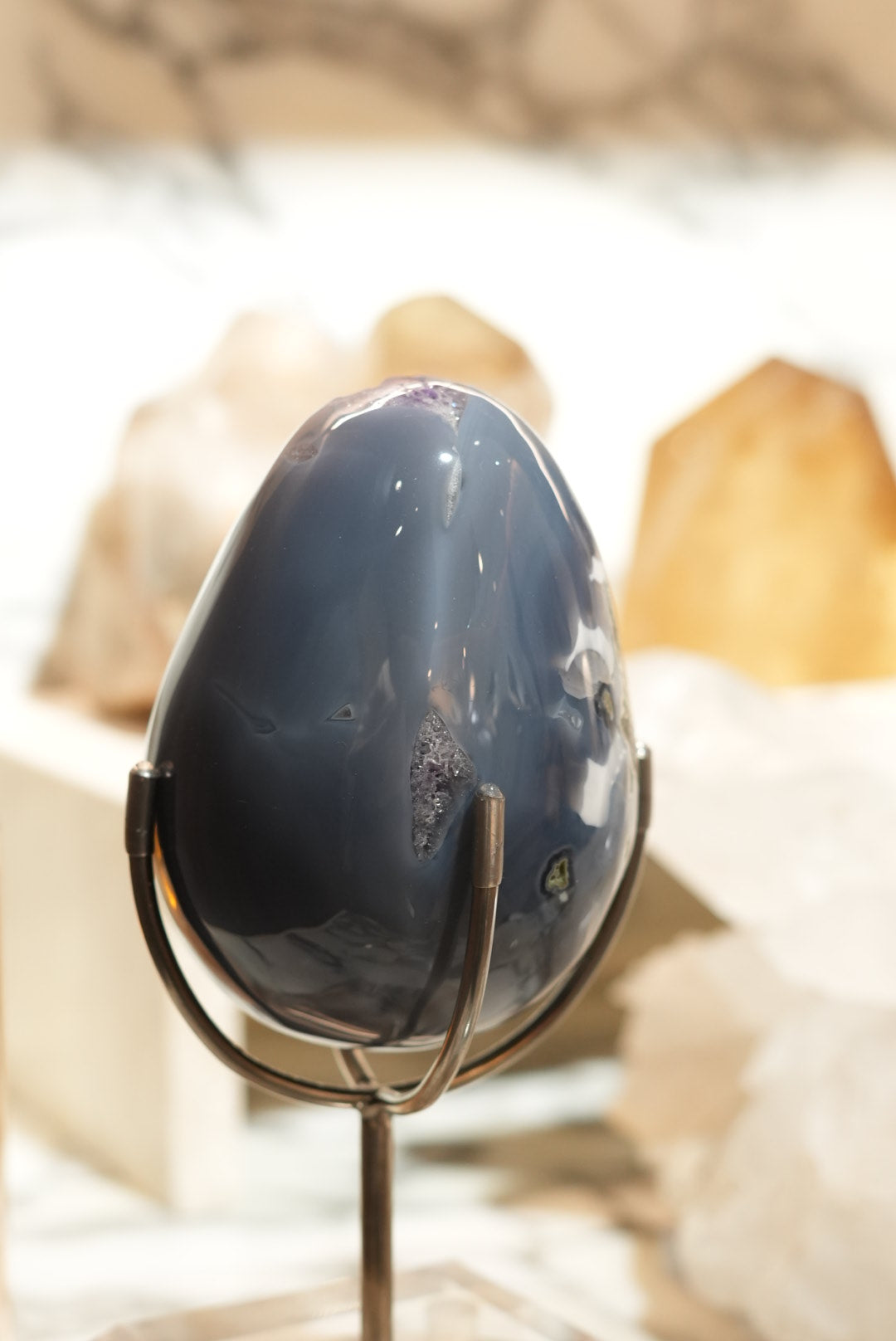 Brazil Amethyst Egg with Agate