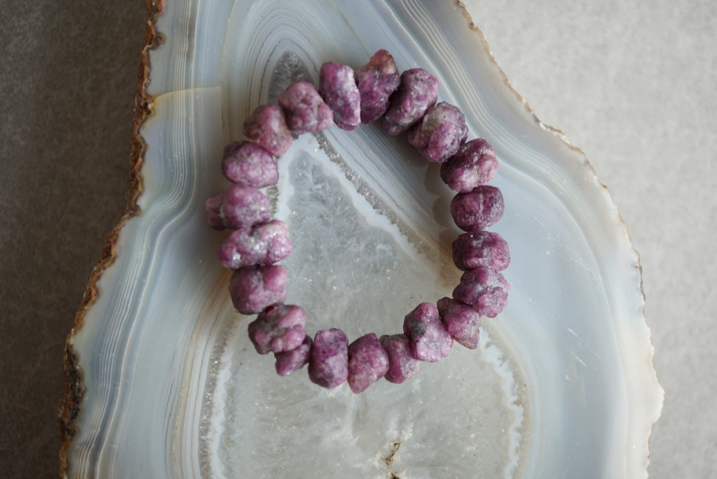 紅寶石原石手鏈 Raw Ruby Bracelet - ART OF GEM