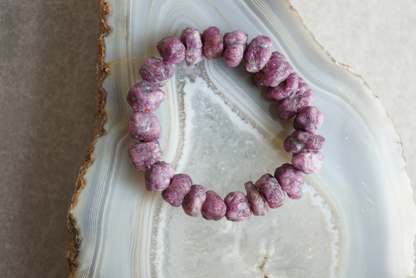 紅寶石原石手鏈 Raw Ruby Bracelet - ART OF GEM