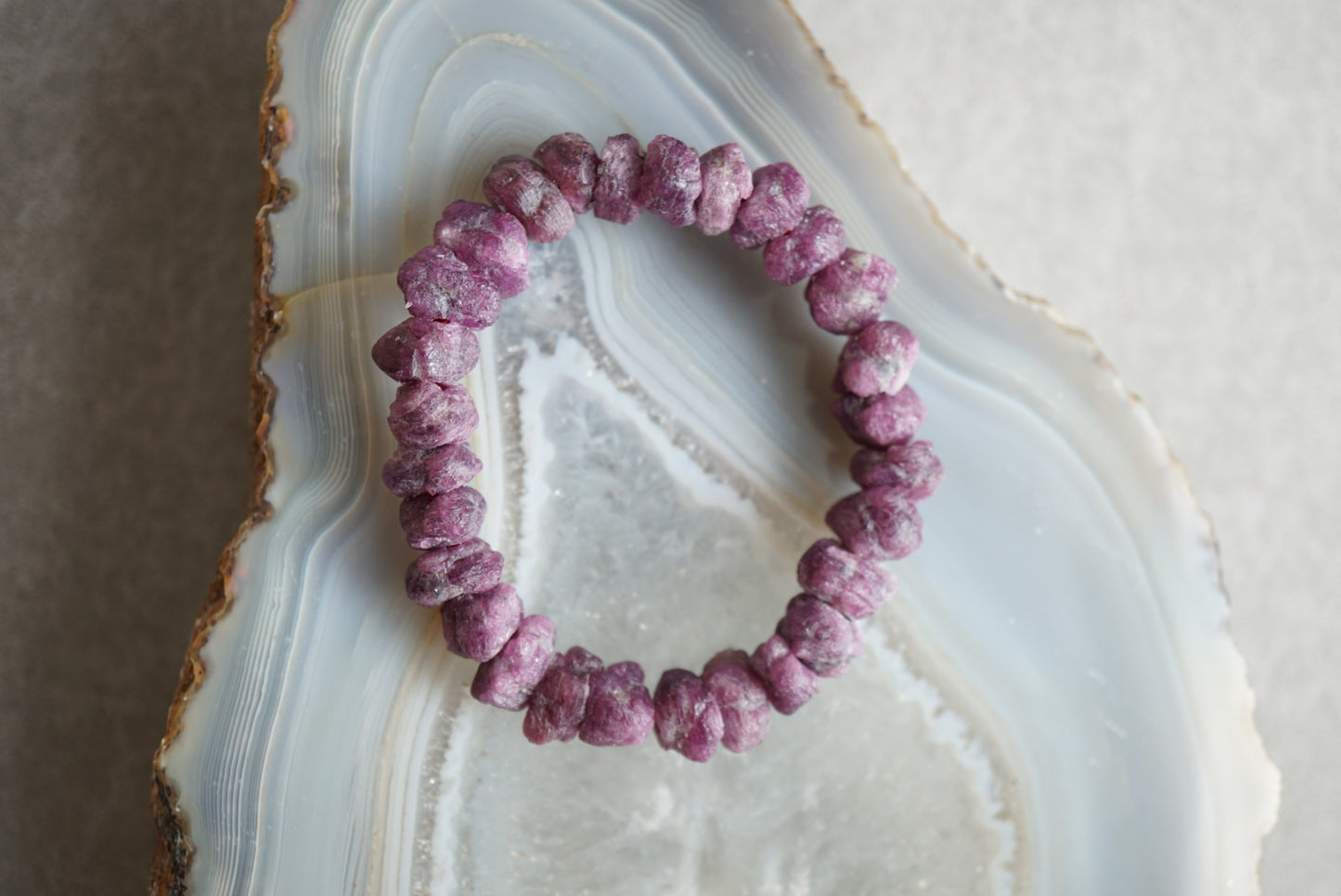 紅寶石原石手鏈 Raw Ruby Bracelet - ART OF GEM