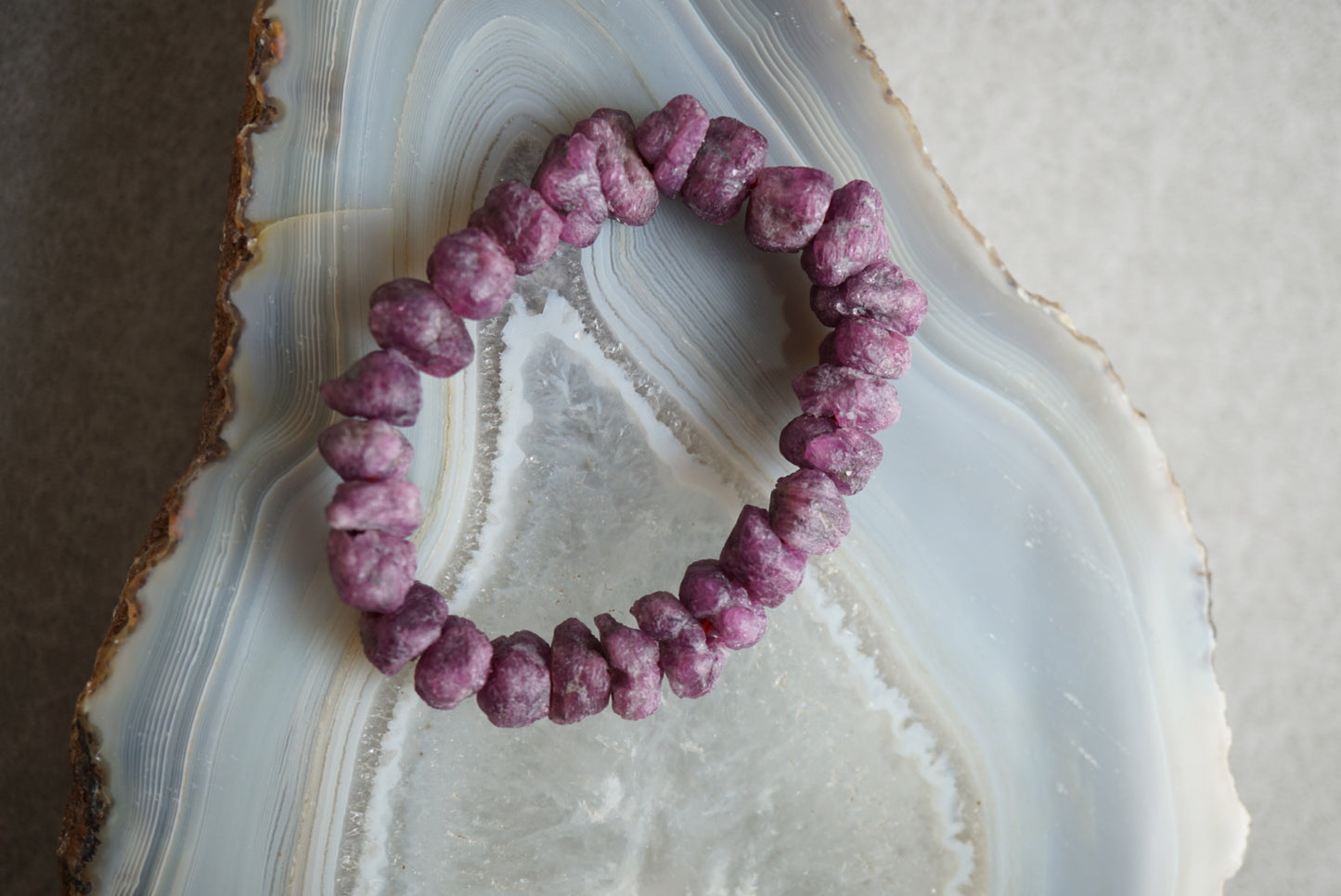 紅寶石原石手鏈 Raw Ruby Bracelet - ART OF GEM